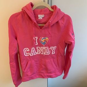 Dylan's Candy Bar Pink Hooded Sweatshirt Sz S